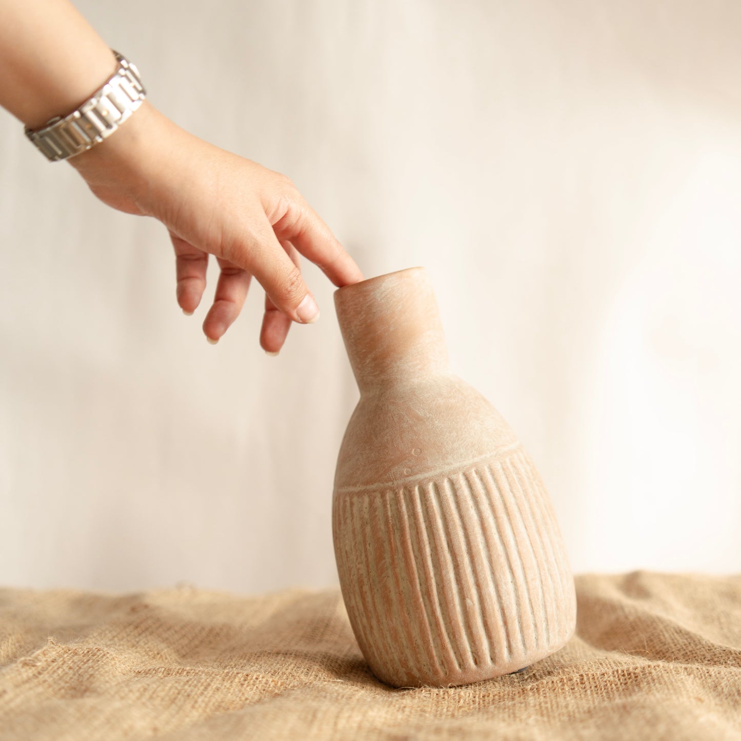 Old World bloom vase set of 2 with bunch