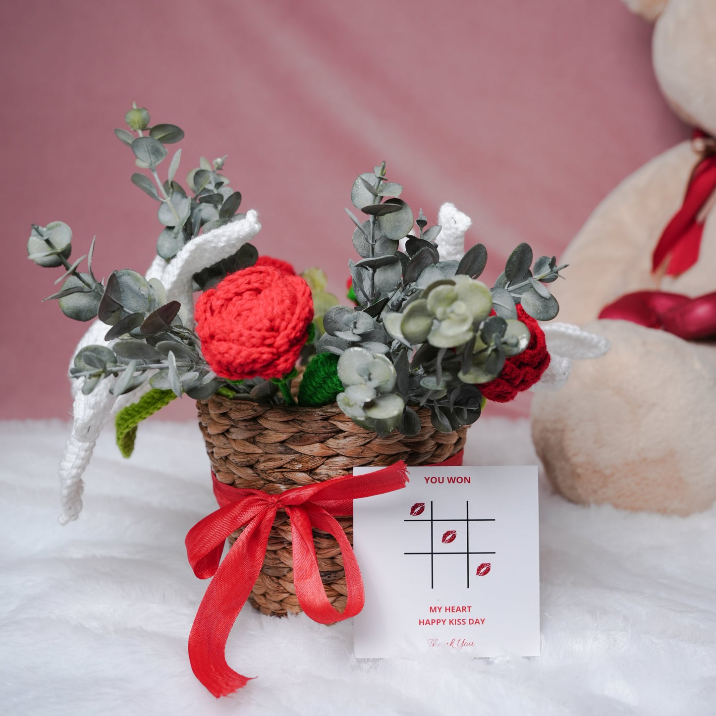 Rustic Romance Bamboo Basket – Handcrafted Floral Gift Hamper | Ora Home Decor