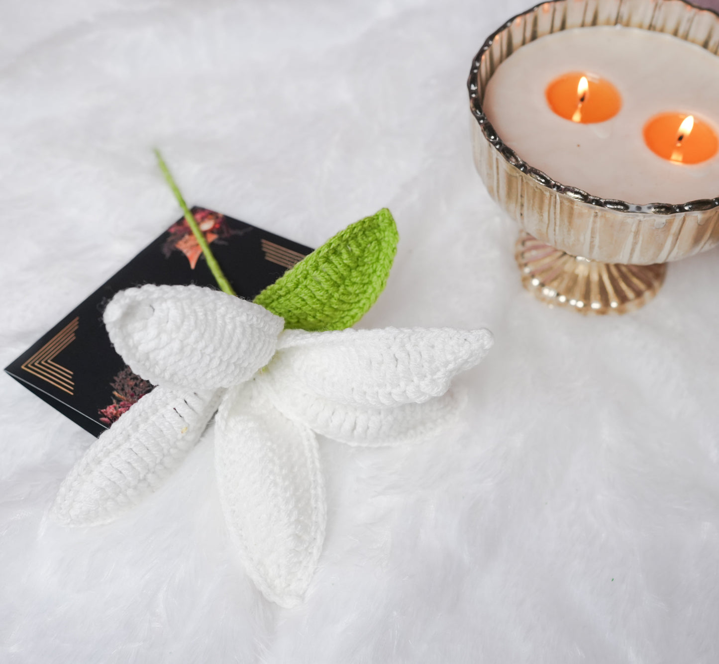Handcrafted Crochet Lily – White Forever Flower | Ora Home Decor