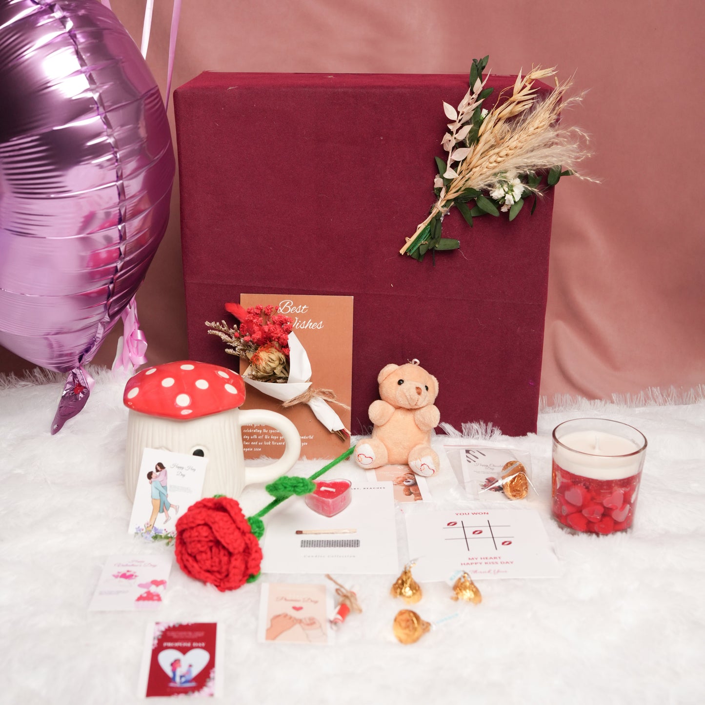 Perfect Valentine Gift Box – 7 Days of Love Hamper (Set of 8) | Ora Home Decor