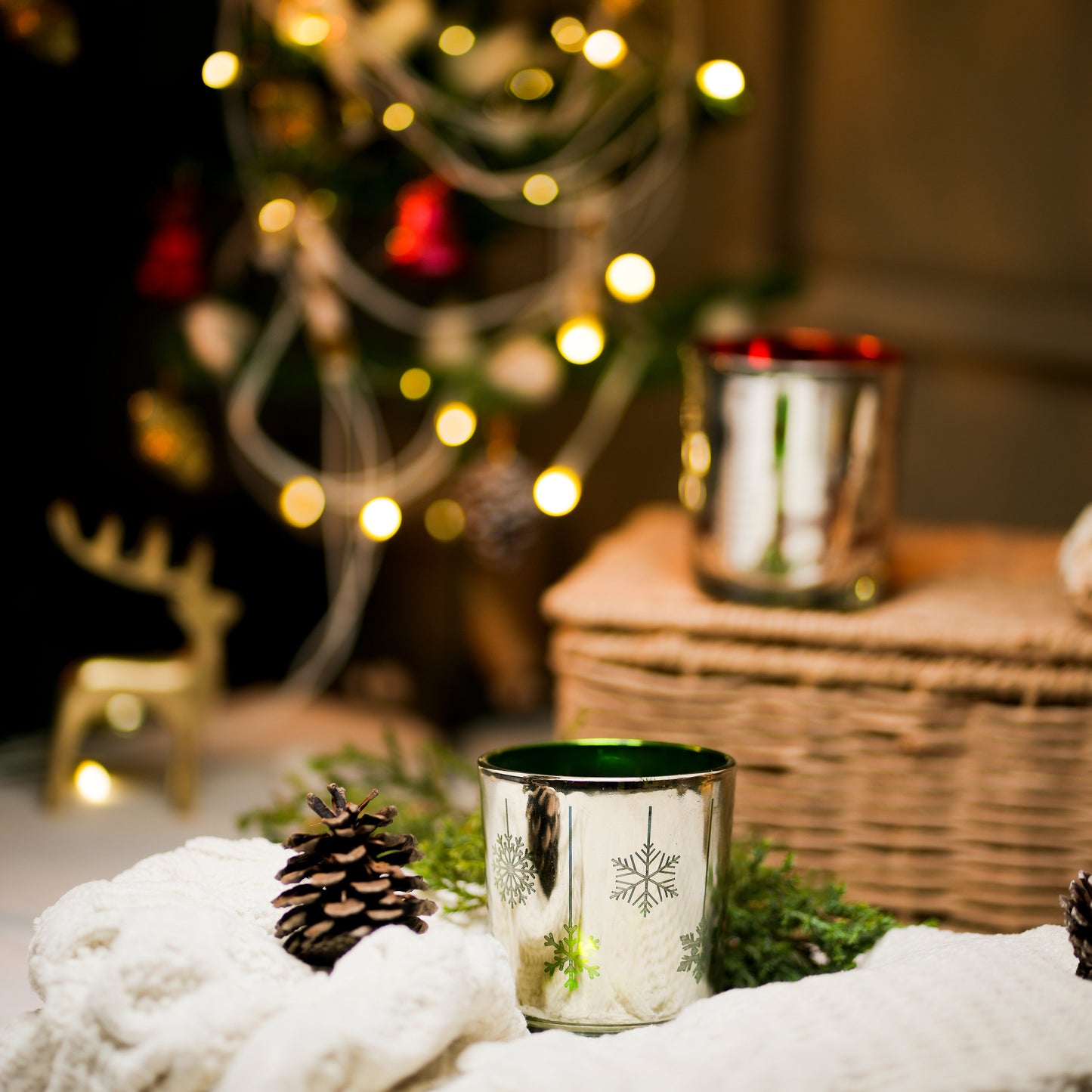 Snowflake Embossed Votive