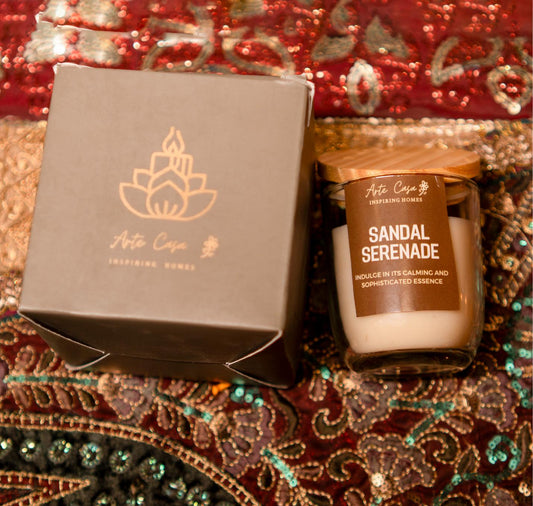 Scented candle with gift box- Sandalwood