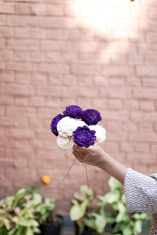 Sola Flower-Purple Combo - https://orahomedecor.in/