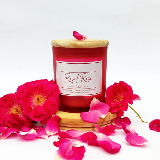 Velvet Ember Candle – Luxury Red Glass Candle | Ora Home Decor