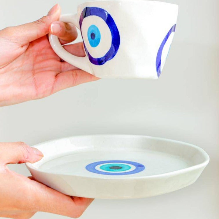 Good Vibes Brew Cup & Saucer - https://orahomedecor.in/