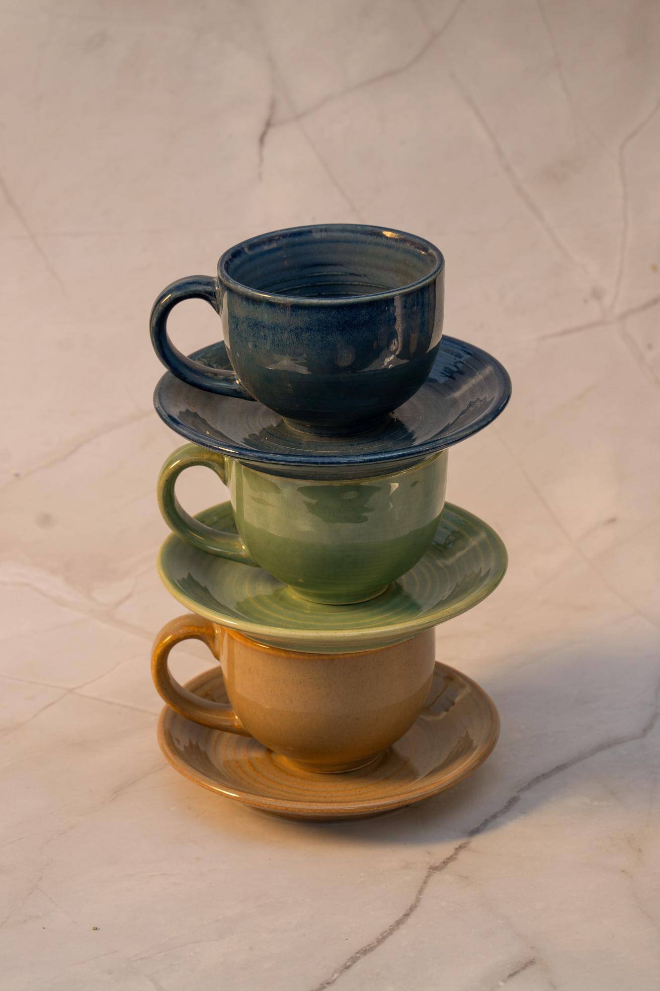 Beige Bloom Tea set - https://artecasa.in/