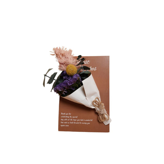everlasting flowers greeting card set with dried flowers