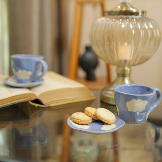 Cloud Cup and saucer set of 2 - https://orahomedecor.in/