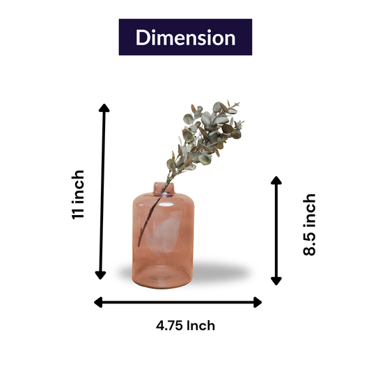 Midnight Glass Vase | Black Transparent Glass Vase for Modern Home Decor