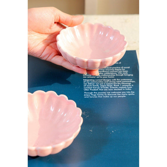 Dessert Bowl set of 2 -Pink - https://orahomedecor.in/