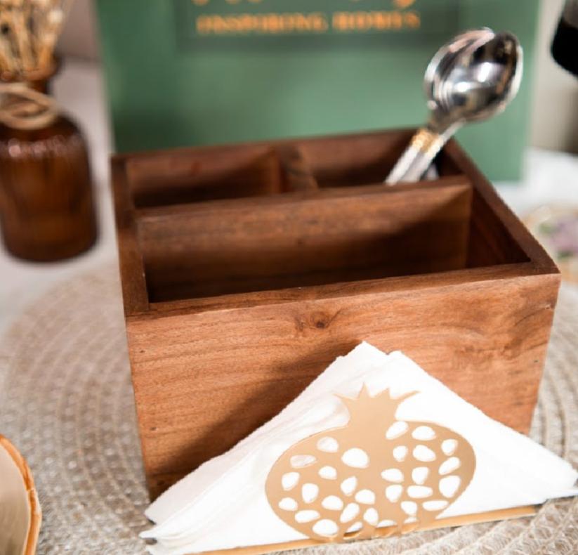 Anar wooden Cutlery tissue holder