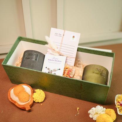 fragnance lover rakhi hamper for bhai bhabhi