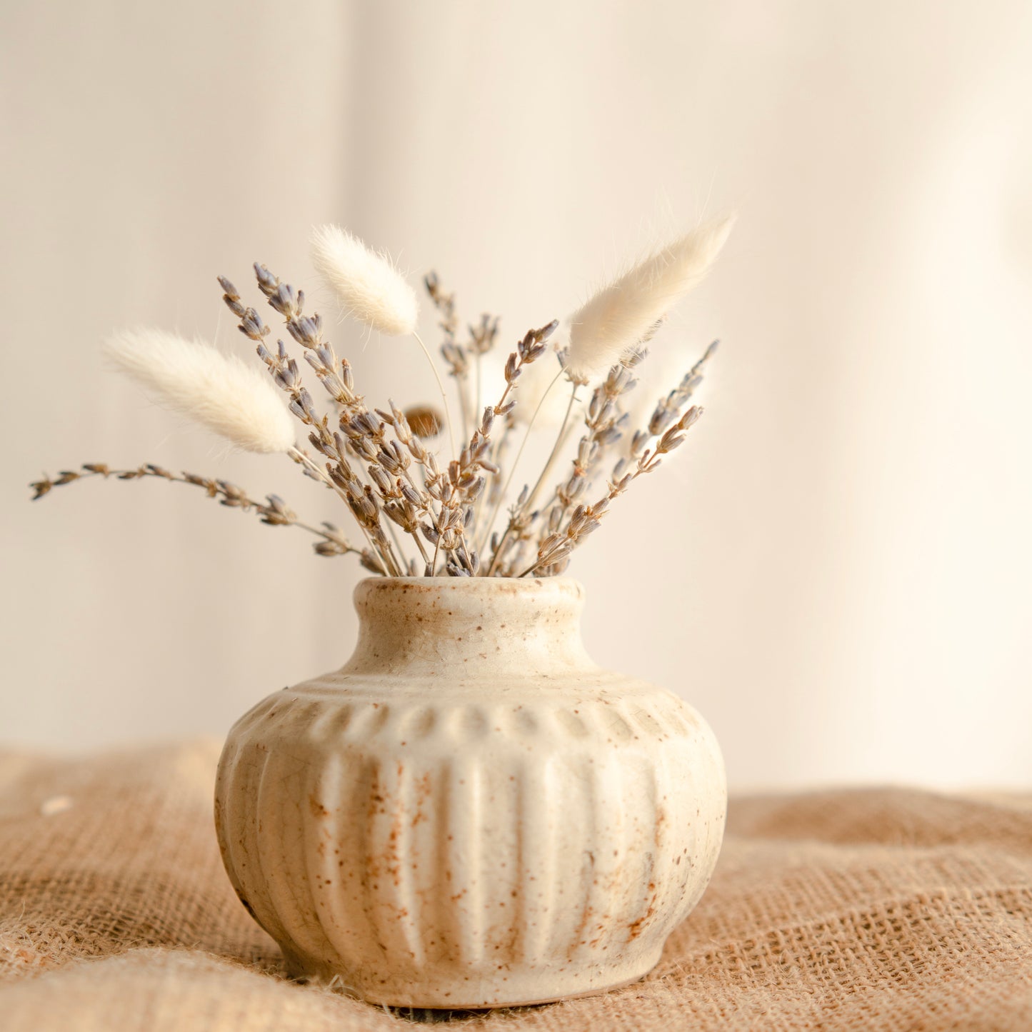 Rustic bloom vase with bunch