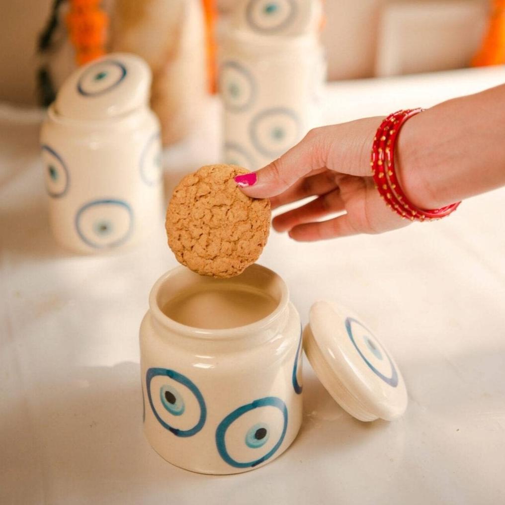 Eye of protection Jar-set of 3 - https://orahomedecor.in/