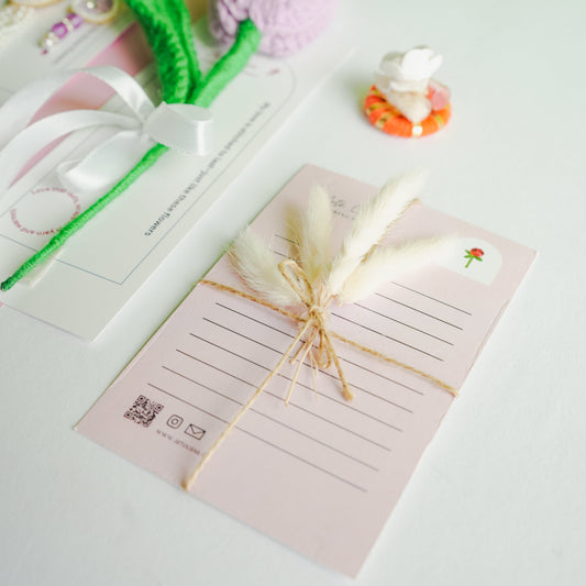 Handcrafted Tulip crochet Rakhi hamper (Light Purple)