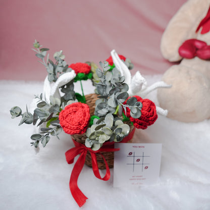 Rustic Romance Bamboo Basket – Handcrafted Floral Gift Hamper | Ora Home Decor