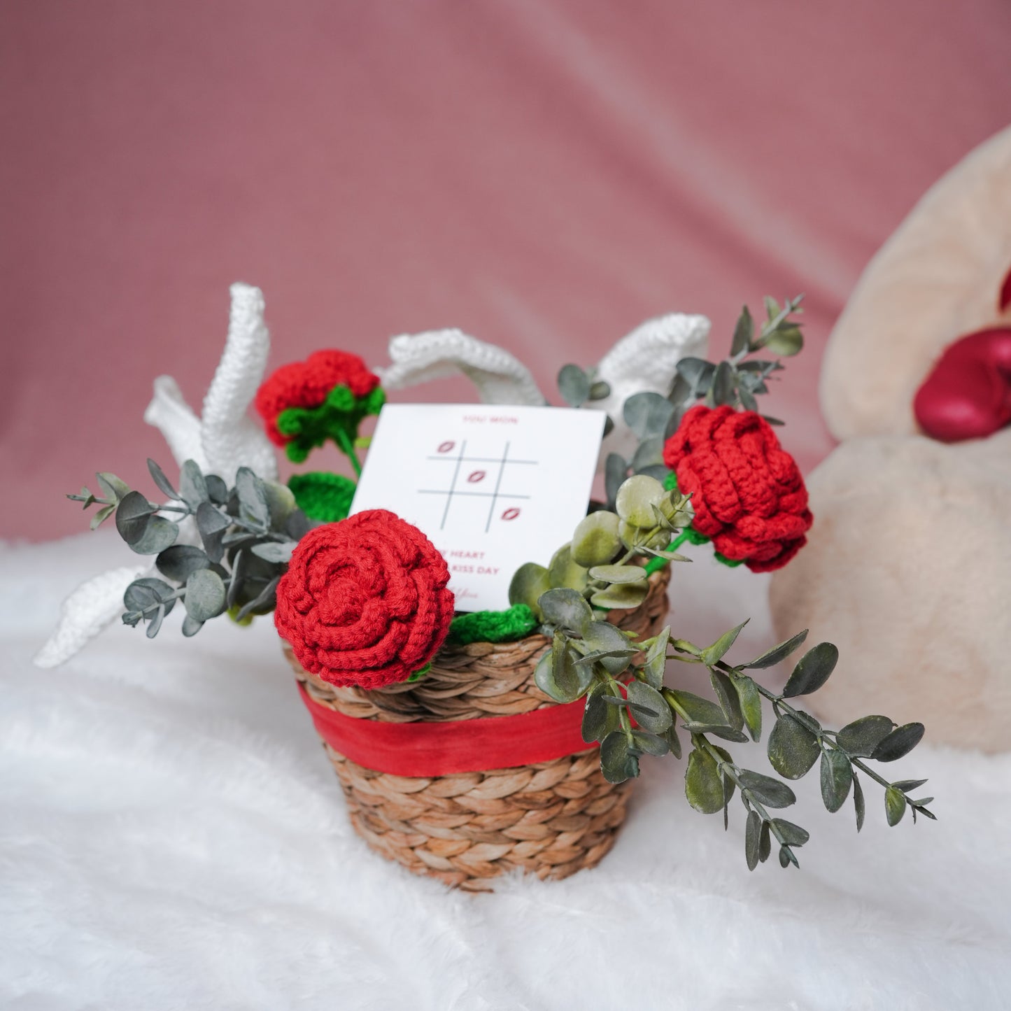 Rustic Romance Bamboo Basket – Handcrafted Floral Gift Hamper | Ora Home Decor