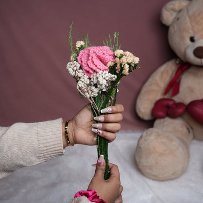 Pink Whisper Crochet Carnations – Handcrafted Forever Flower Decor | Ora Home Decor
