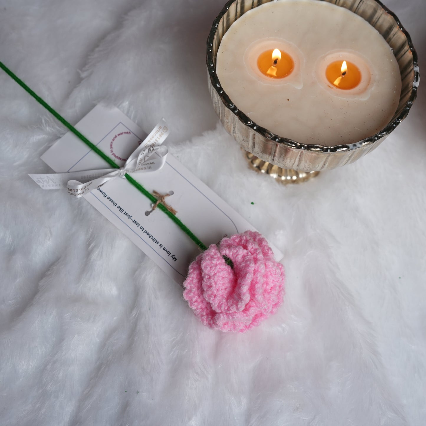 Pink Carnation Crochet Flower – Handcrafted Forever Floral Décor | Ora Home Decor