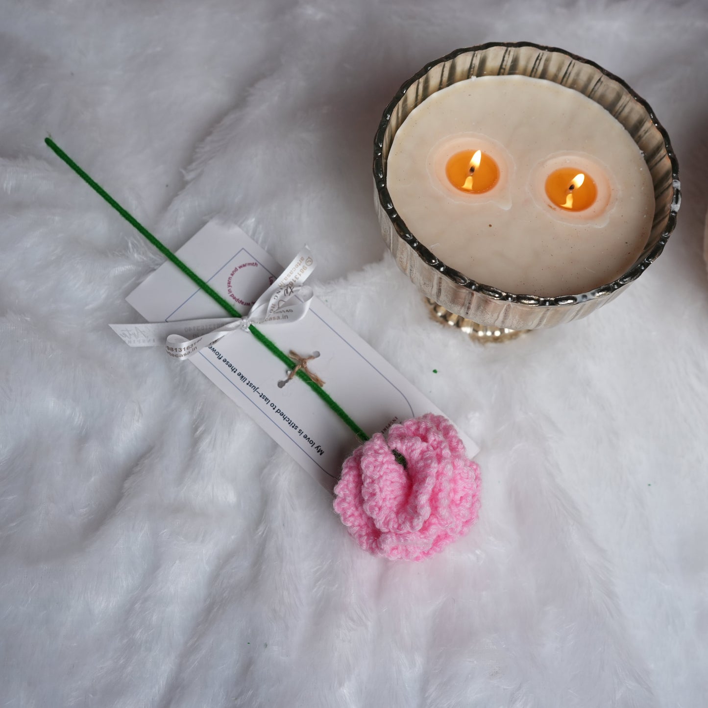 Pink Carnation Crochet Flower – Handcrafted Forever Floral Décor | Ora Home Decor