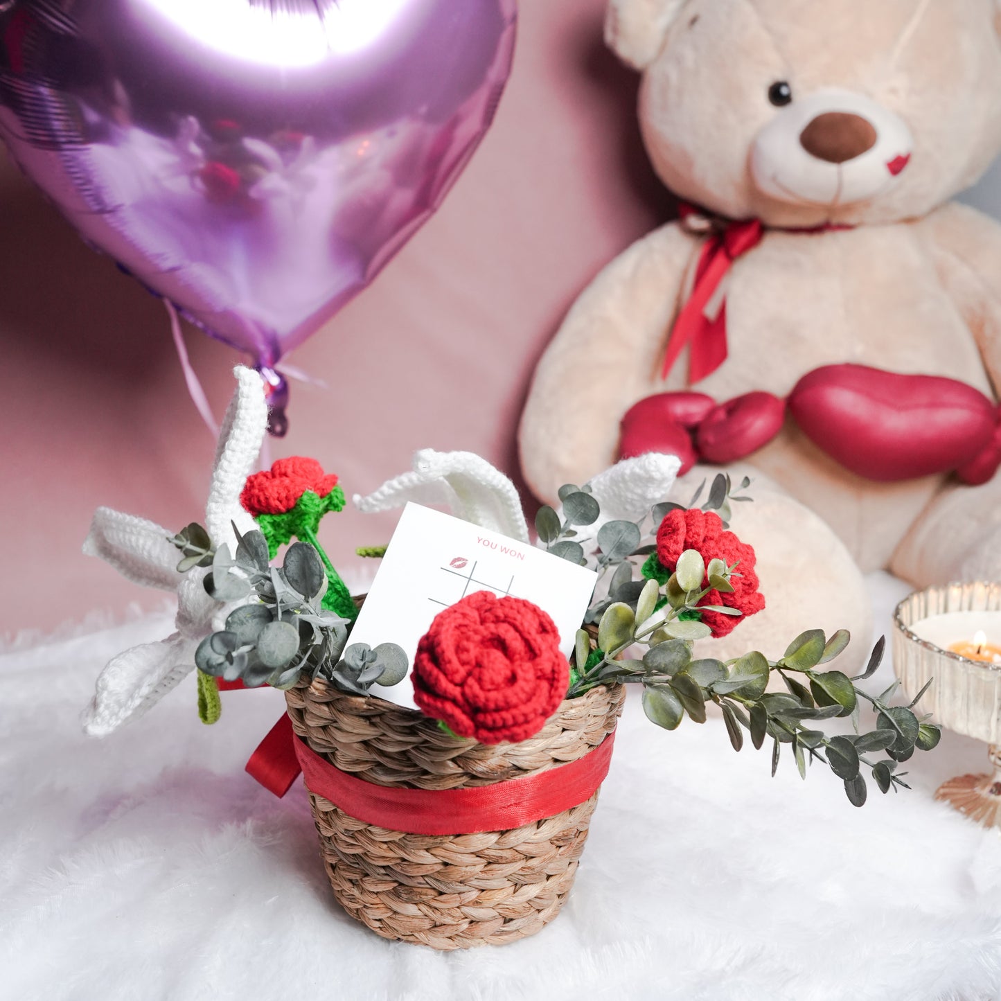 Rustic Romance Bamboo Basket – Handcrafted Floral Gift Hamper | Ora Home Decor