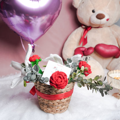 Rustic Romance Bamboo Basket – Handcrafted Floral Gift Hamper | Ora Home Decor