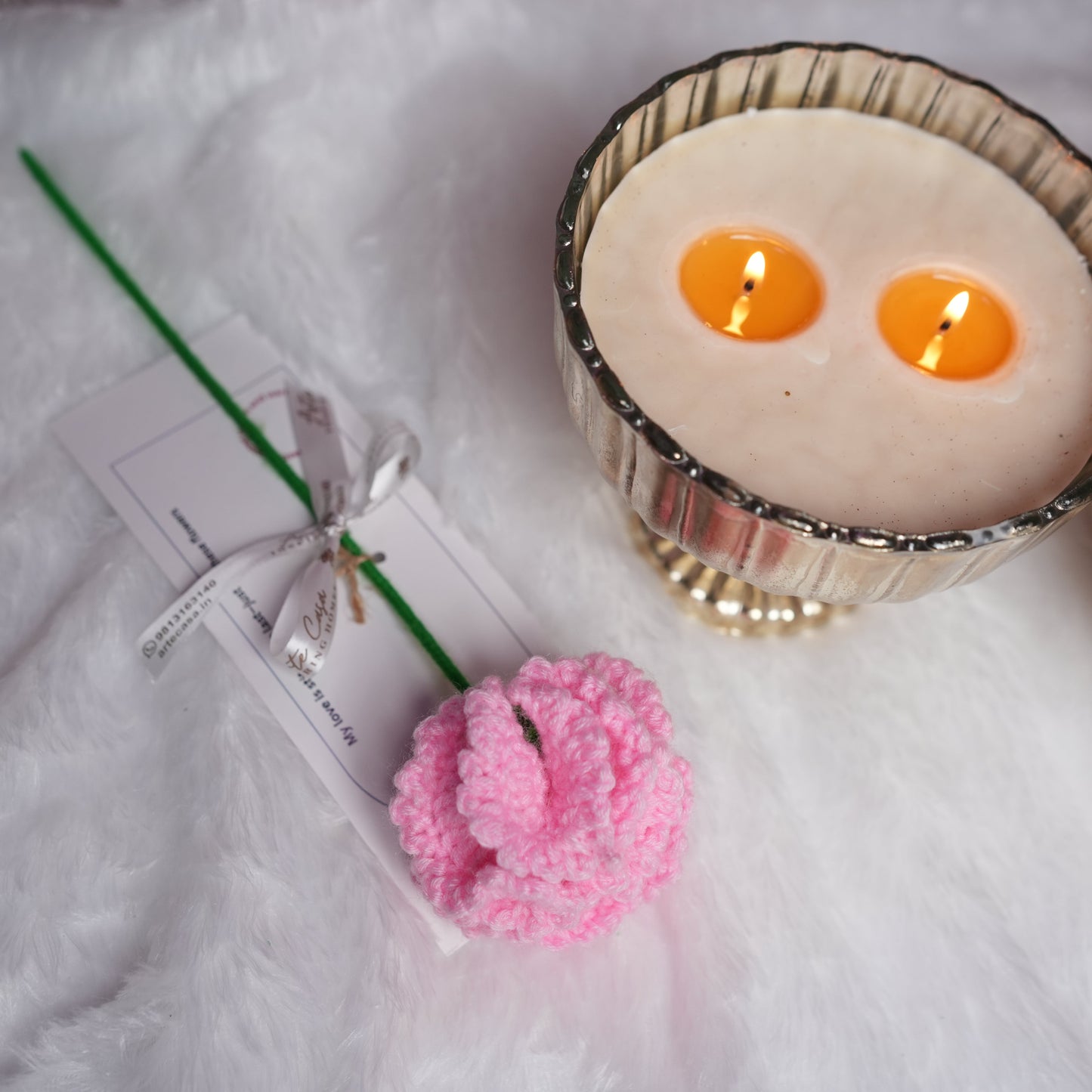 Pink Carnation Crochet Flower – Handcrafted Forever Floral Décor | Ora Home Decor