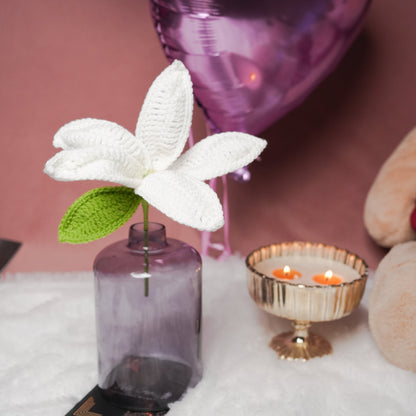 Handcrafted Crochet Lily – White Forever Flower | Ora Home Decor