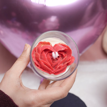 ruby heart candle romantic valentine gift by Ora Home Decor