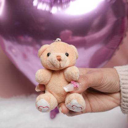 love in a box valentine gift set with heart candle teddy keychain