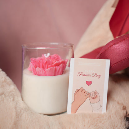 petal glow floral pink candle by Ora Home Decor
