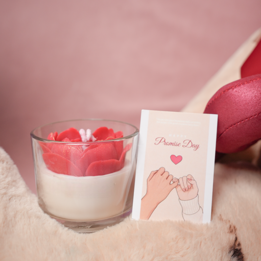ruby heart candle romantic valentine gift by Ora Home Decor