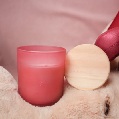 Velvet Ember Candle – Luxury Red Glass Candle | Ora Home Decor