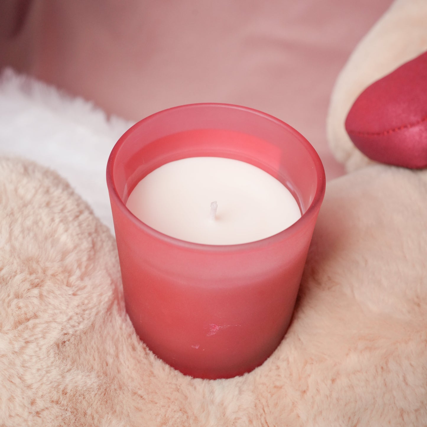 Velvet Ember Candle – Luxury Red Glass Candle | Ora Home Decor