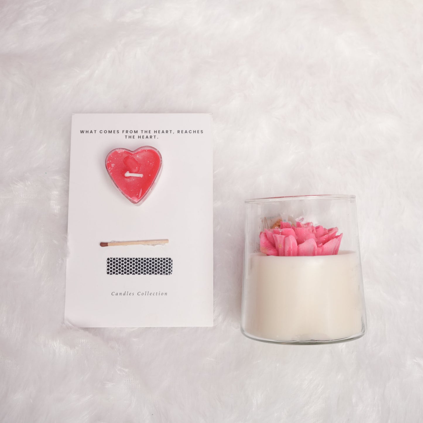 petal glow floral pink candle by Ora Home Decor
