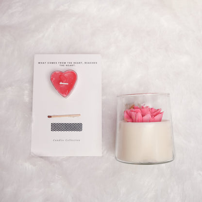 petal glow floral pink candle by Ora Home Decor