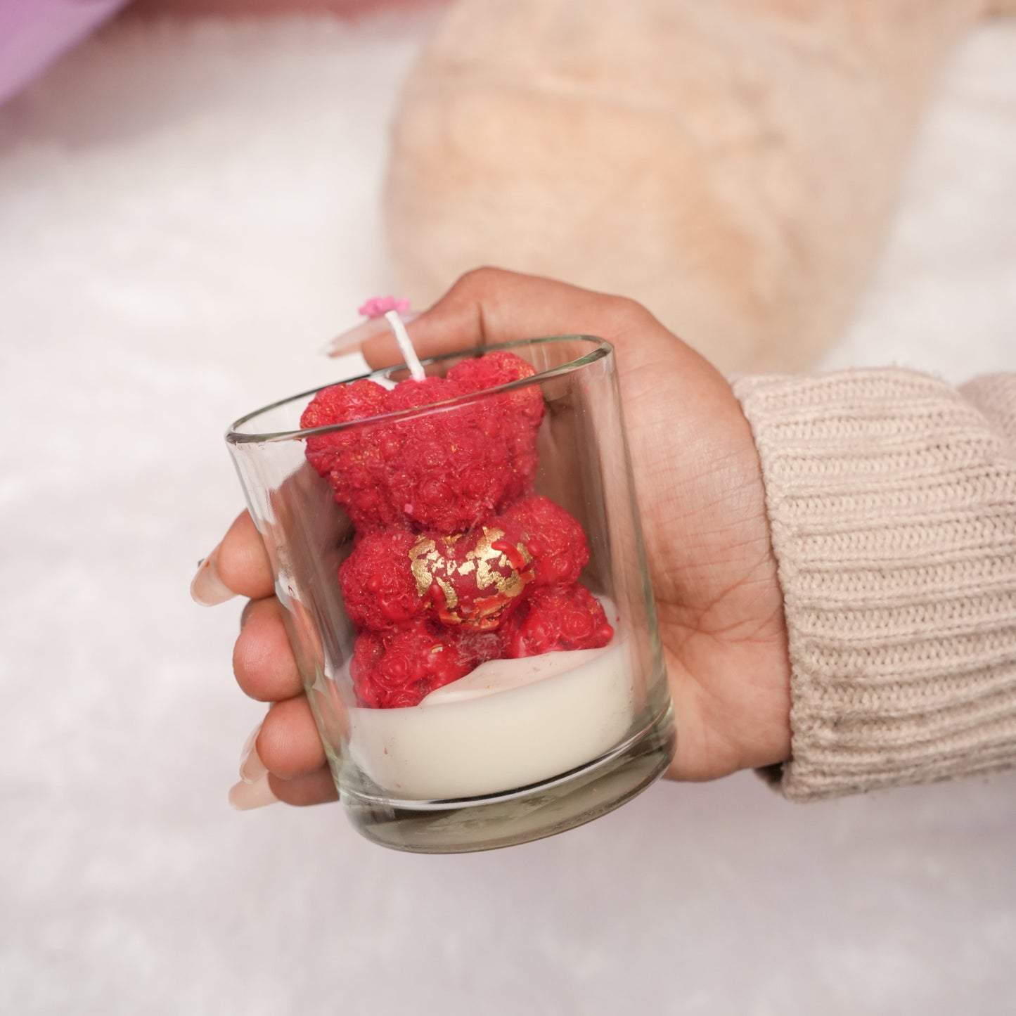 LoveBug Teddy Candle – Cute Teddy Valentine Candle | Ora Home Decor