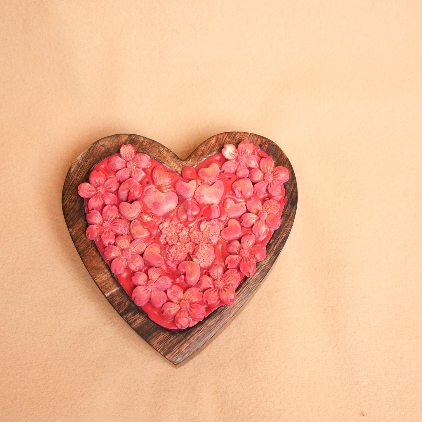 Wooden Heart Candle – Natural Romantic Candle Décor | Ora Home Decor