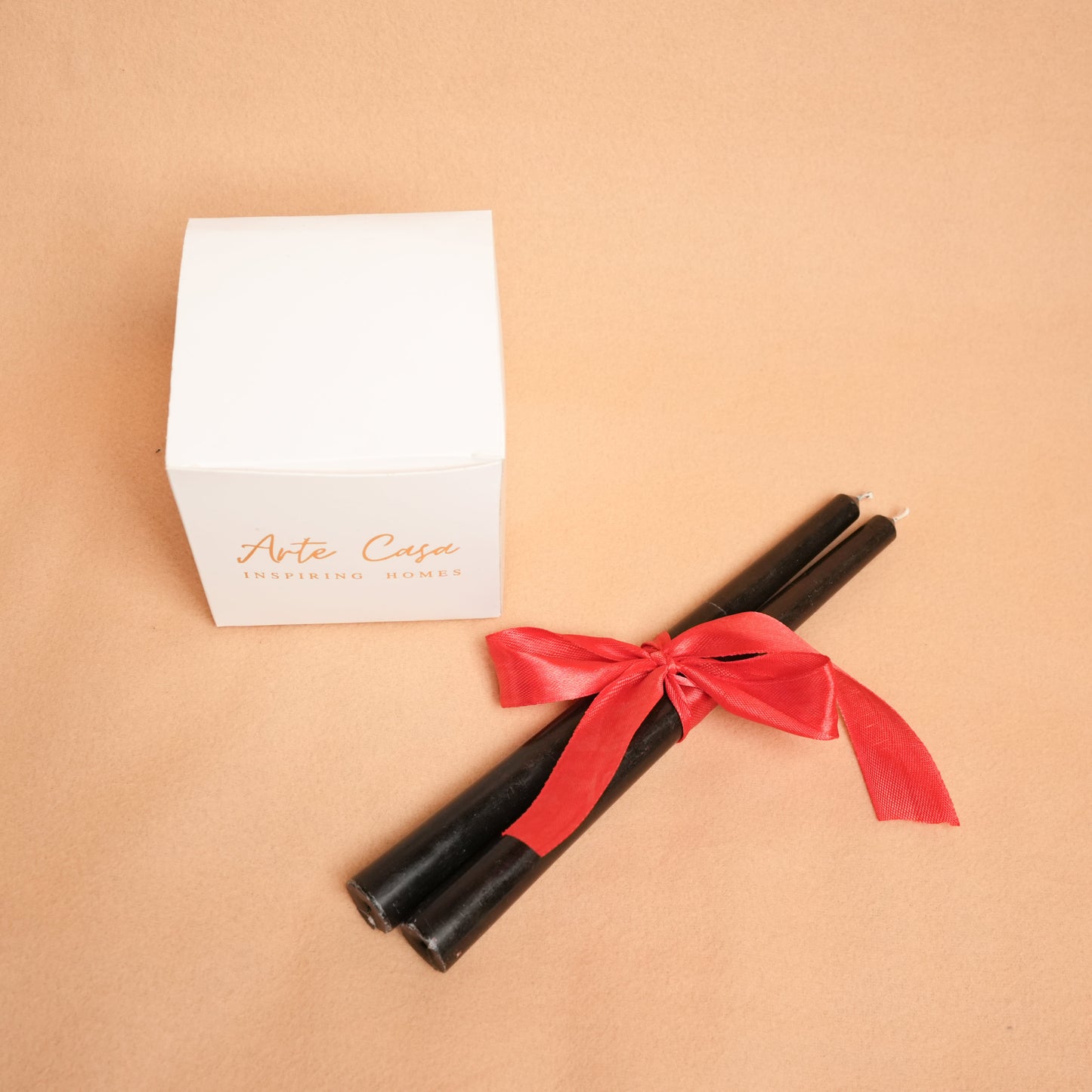 Midnight Flame Candle Set – Black Taper Candle with Stand | Ora Home Decor