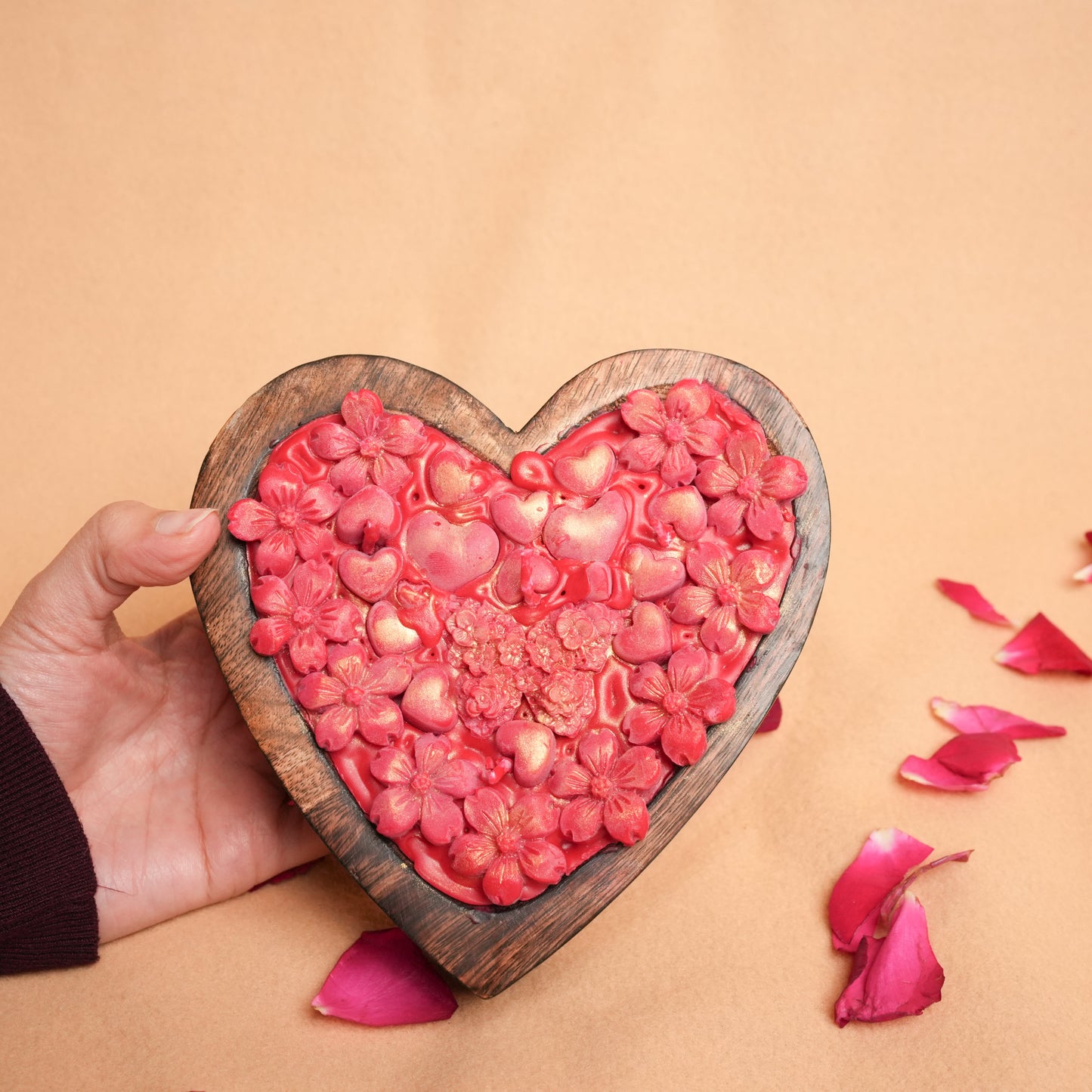 Wooden Heart Candle – Natural Romantic Candle Décor | Ora Home Decor
