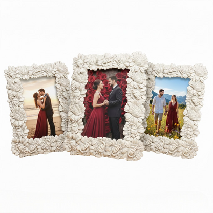 White Artisan Frame – Handcrafted Ceramic Photo Frame | Ora Home Decor