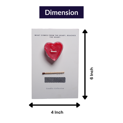 ruby heart candle romantic valentine gift by Ora Home Decor