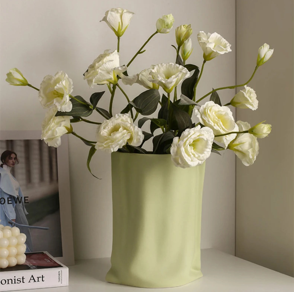 Hand Pinched textured paper bag-Cheese matcha