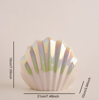 Madeleine shell vase-Electroplating colourful
