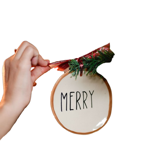 Merry festive ornament