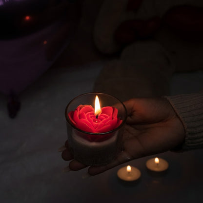 ruby heart candle romantic valentine gift by Ora Home Decor