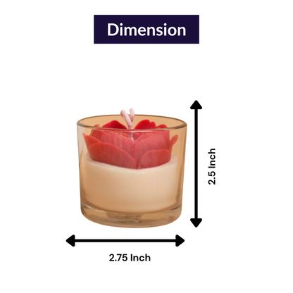 ruby heart candle romantic valentine gift by Ora Home Decor