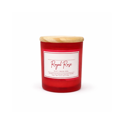 Velvet Ember Candle – Luxury Red Glass Candle | Ora Home Decor