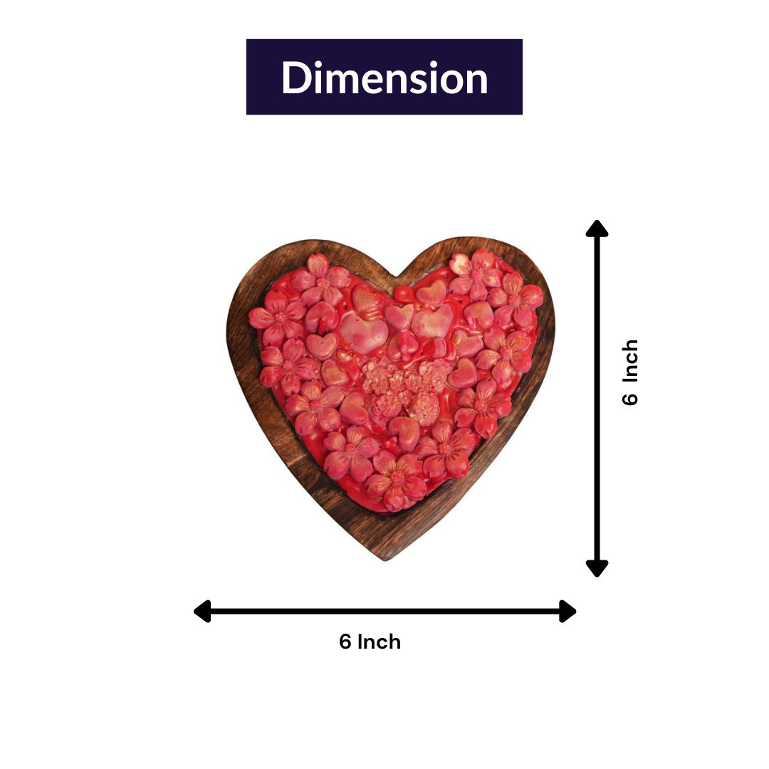 Wooden Heart Candle – Natural Romantic Candle Décor | Ora Home Decor