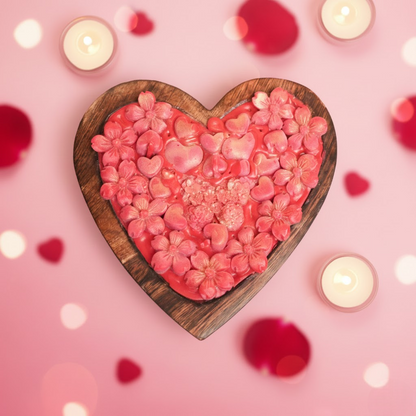 Wooden Heart Candle – Natural Romantic Candle Décor | Ora Home Decor